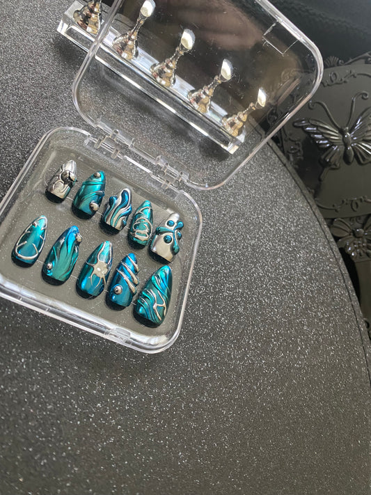 CHROME BLUE - KEMYX NAILS PRESS-ON